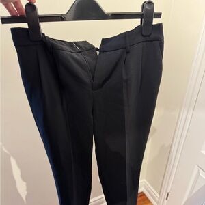 JOIE black trouser pant. Pleated. Cuff at bottom